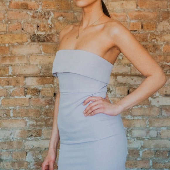 Lavender strapless body-con dress - Picture 4 of 5